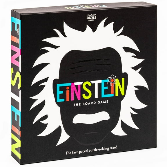 Professor Puzzle: Einstein: The Board Game - A Fast-Paced Puzzle-Solving Race, Brain Teasers, Category Challenges, Family & Kids Ages 4 , 2-10 Players