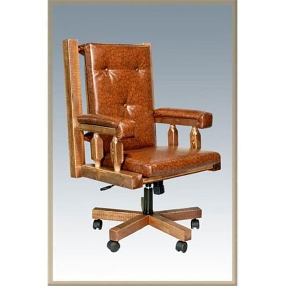 Homestead Collection Upholstered Office Chair Stained and Lacquered