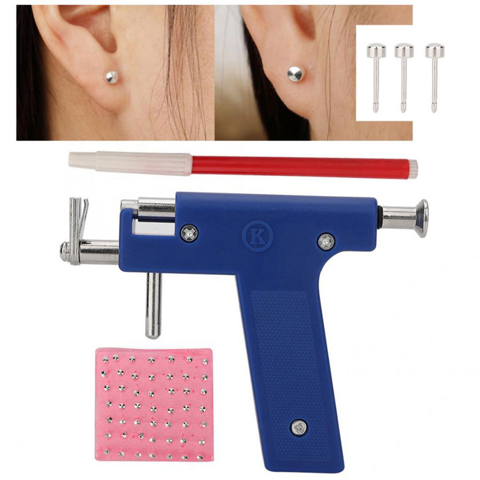 Simple Style Nose Piercing Tool Kit With Heart Star - Temu