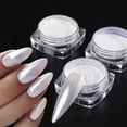 thumbnail image 2 of Espejo polvo de uñas pigmento blanco perla frotamiento en uñas arte brillo polvo cromo Aurora azul manicura decoraciones holográficas TRZY Tan Jianjun unisex, 2 of 2