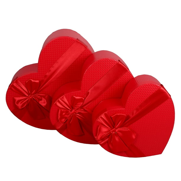 GOOHOCHY 3 cajas de embalaje delicadas con forma de corazón, cajas de regalo decorativas.
