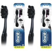Charcoal Toothbrushes, Medium 2ct