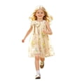 thumbnail image 5 of Flower Girl Dress Sleeveless Halter Neck Princess Tulle Dress Kids Summer Dresses Collar Bow Floral Embroidery Sundress for Wedding Party Birthday Casual Outfit(Beige,5-6 Years), 5 of 5