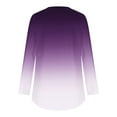 thumbnail image 4 of kpmatpey T-Shirts for Women Long Sleeve Crew Neck Color Block Side Split Loose Casual Tops Fall Blouses, 4 of 7
