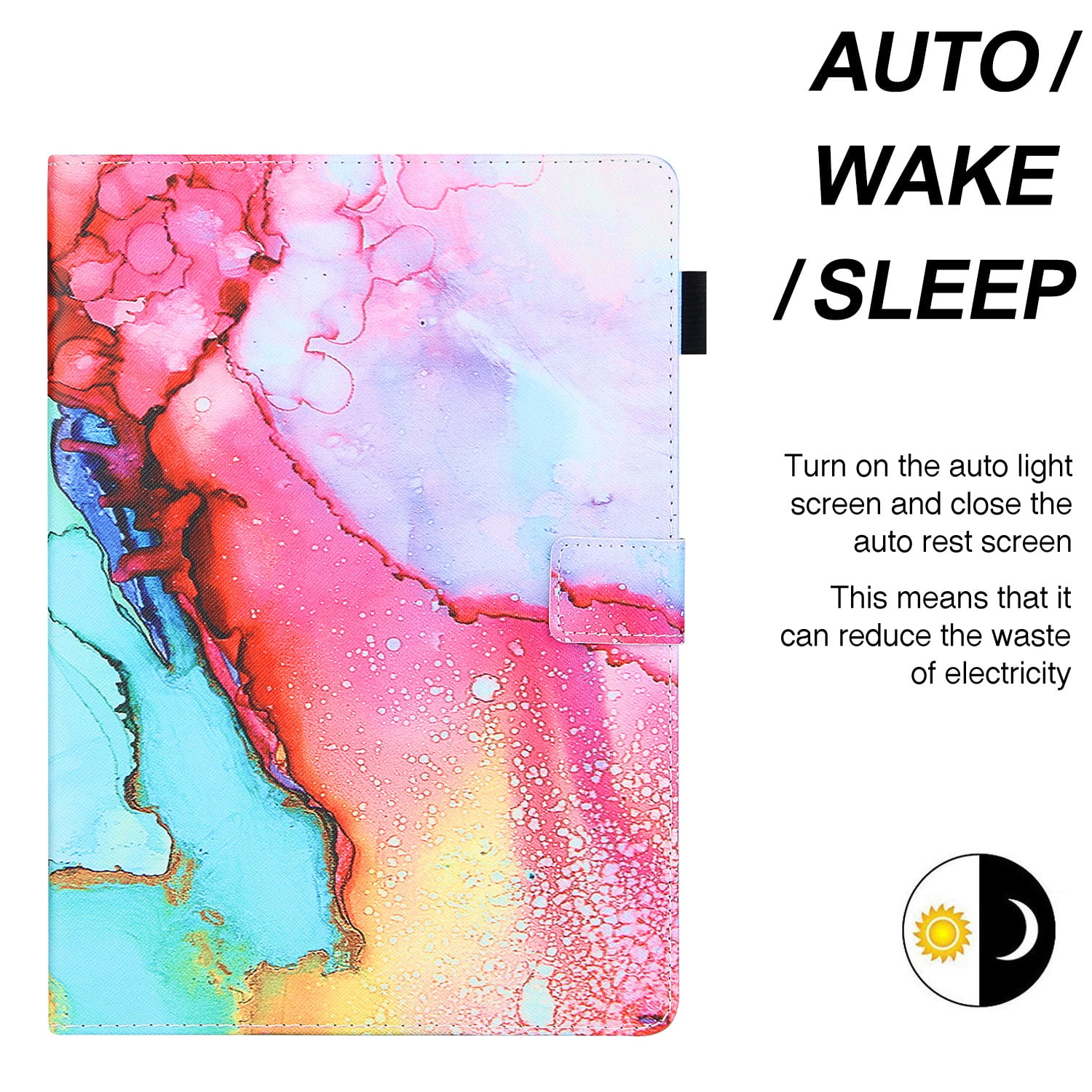 iPad Air 4th Gen Case 10.9", iPad Pro 11 Case 2021/2020/2018, Allytech PU Leather Slim Auto Sleep Wake Shockproof Kickstand Pencil Holder Case Cover for Apple iPad Air 4, iPad Pro 11,Colorful Painting