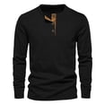 thumbnail image 6 of RUTAYY Men's T-Shirts Corduroy Casual Slim Fit Long Sleeve Tee Shirts Solid Color Basic Tops Business Daily Wear Elegant Holiday Tees, 6 of 7