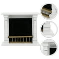thumbnail image 1 of HEALEEP Mini House Wood Fireplace for Decor with White Color and Craftsmanship Details 4.5 x 3.2 x 2.8 Inches, 1 of 8