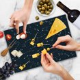 thumbnail image 4 of Constellation Cutting Board, Milky Way Inspired Pattern with Cluster of Fixed Stars in Night Sky, Decorative Tempered Glass Cutting and Serving Board, Large Size, Blue Dark Blue White, by Ambesonne, 4 of 5