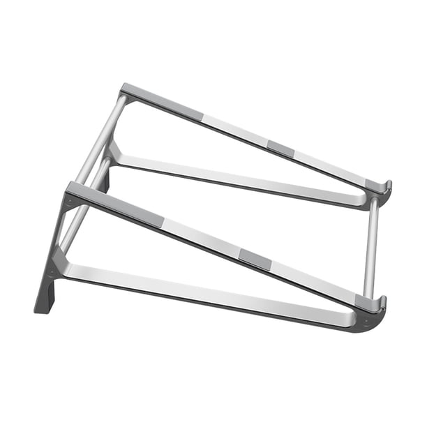 Soporte para computadora portátil Soporte de escritorio de aleación de aluminio Soporte de base de enfriamiento Soporte multifunción sin sacudidas, Plateado Jumpingount EL2750-02B