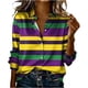 thumbnail image 3 of TaTaai Ladies Carnival Theme Long Sleeve Blouse Round Neck Casual Polyester Top Lightweight Printed Asian Fit Size Up Gift, 3 of 5