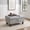 Silver, variant on Caberryne 34" Square Storage Ottoman for Living Room, Oversized Coffee Table Ottoman Bench with Storage(Silver)