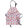 thumbnail image 1 of Cartoon Apron, Bunny Girl and Balloons Flying with Her Rabbit Illustration, Unisex Kitchen Bib with Adjustable Neck for Cooking Gardening, Adult Size, Multicolor, by Ambesonne, 1 of 4