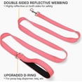 thumbnail image 2 of GHSDFBB Double-Sided Reflective Dog Leash, 6 FT/5 FT/4 FT, Padded Handle Nylon Dogs Leashes for Medium & Large Dogs Walking, Pink, 6FT, 2 of 7
