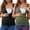 Black & Green, variant on Women's Nursing Tank Wrap V-Neck Ruched Breastfeeding Tops XXL Purple & Blue