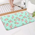 thumbnail image 4 of Pioneer Flower Floral Print Pattern Bathroom Rugs Mat, Non Slip Microfiber Bathroom Rug with Rubber Backing, Soft Mats for Bathroom Floor Tub Shower, 17"x30", 4 of 5