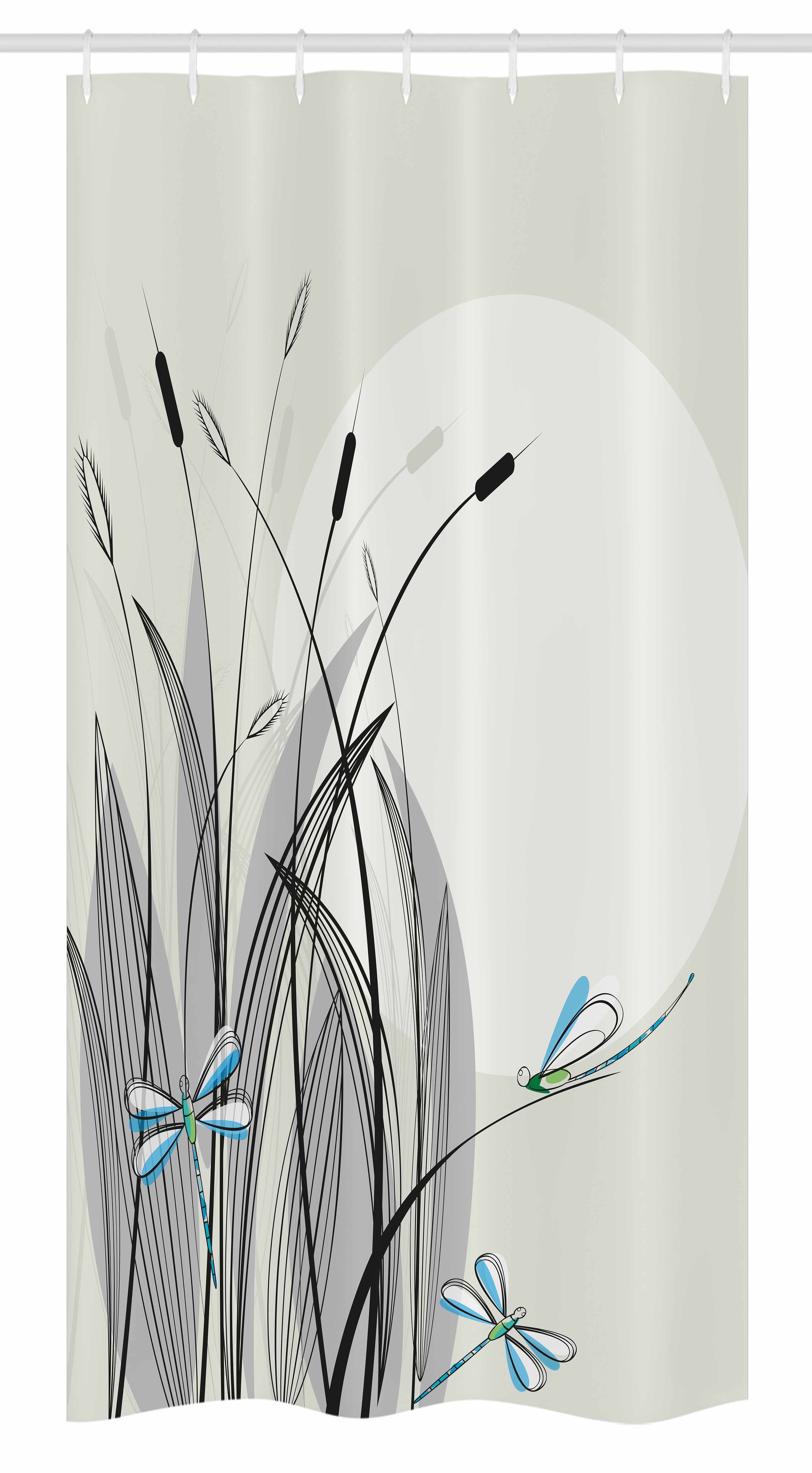 Dragonfly Stall Shower Curtain, Dragonflies on Flowers and Branches