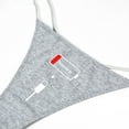 thumbnail image 3 of Sexy G-String Thongs for Women Cotton Panties T-back Tangas Charging Pattern Sticker Low Rise Underwear, 3 of 5