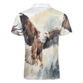 thumbnail image 5 of A Powerful Eagle (4) Men Zipper T-shirt Summer Casual Short Sleeve T-shirt Top, 5 of 7