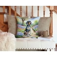 thumbnail image 3 of Bluetick Coonhound Spring Path Throw Pillow 14 in x 14 in, 3 of 6