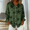 thumbnail image 4 of Perfectbot Women's Plus Size Stars Graphic Button Down Shirt - Long Sleeve Dressy Collared Business Casual Blouse, 4 of 6