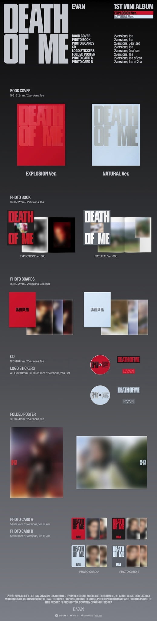 Evan - Death Of Me [EXPLOSION Ver.] - Music & Performance - CD
