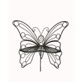 thumbnail image 2 of Hi-Line Gift 45 in Metal Butterfly Chair Black Garden Bench, 2 of 5