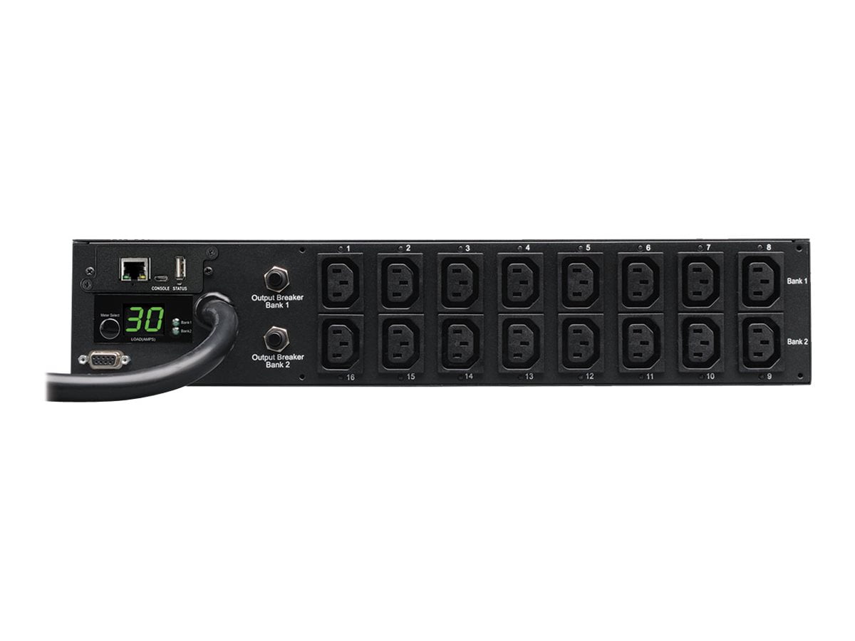 Tripp Lite PDU Switched 208V240V 5.8kW 30A C13 16 Outlet L630P 2URM