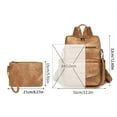 thumbnail image 5 of Women Backpacks Purse Bag PU Travel Backpacks Purses for Ladies Shoulder Bags Satchels Handbag 2Pieces, 5 of 20