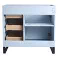 thumbnail image 6 of Fine Fixtures Opulence Collection 36 in. W x 18 in. D x 33 in. H Bathroom Vanity in Pastel Blue with White Ceramic Sink - Black hardware, 6 of 9