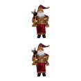 thumbnail image 3 of Kearding Muñeco de Navidad Santa Claus figurita decoración 30 cm Festival vacaciones estatua artesanía regalo ornamento juguete para Tipo 1 2Conjunto, 3 of 6