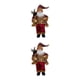 thumbnail image 4 of Advancent Muñeco de Navidad Papá Noel Estatuilla Decoración Sentado Red Hat Festival Atmósfera Plástico Interior 11.8 Pulgadas Hogar Tipo 1 2Conjunto, 4 of 6
