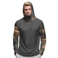 thumbnail image 5 of Men's Fishing Shirts with Mask Upf 50+ UV CamouflageShirt Lightweight Sun Protection Long Sleeve Hoodies,Green 3XL, 5 of 5