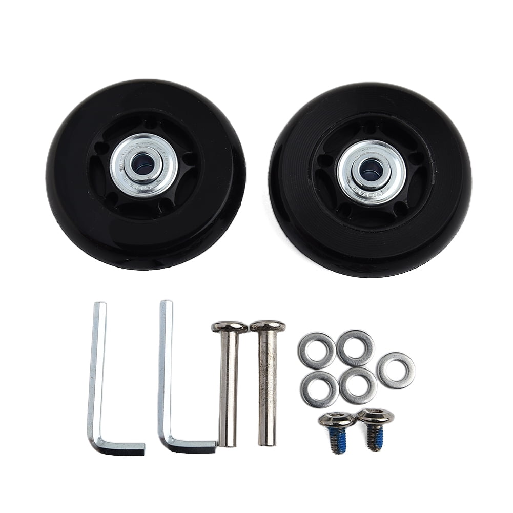 BSTHOE 1Set Luggage Wheel Suitcase Replacement Wheels Black with Screw