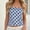 Light Blue strapless polka dot top a1, variant on Yrmaups Strapless Polka Dot Tank Top for Women, Casual Boho Slim Crop Top, Stretchy Basic Tee for Party Vacation Beach Daily Wear, Blue XL