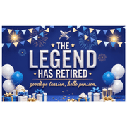 Decorative Design Retirement Party Banner Airplane Travel Themed Balloon Celebration for Office Party Event Decoration Photo Background