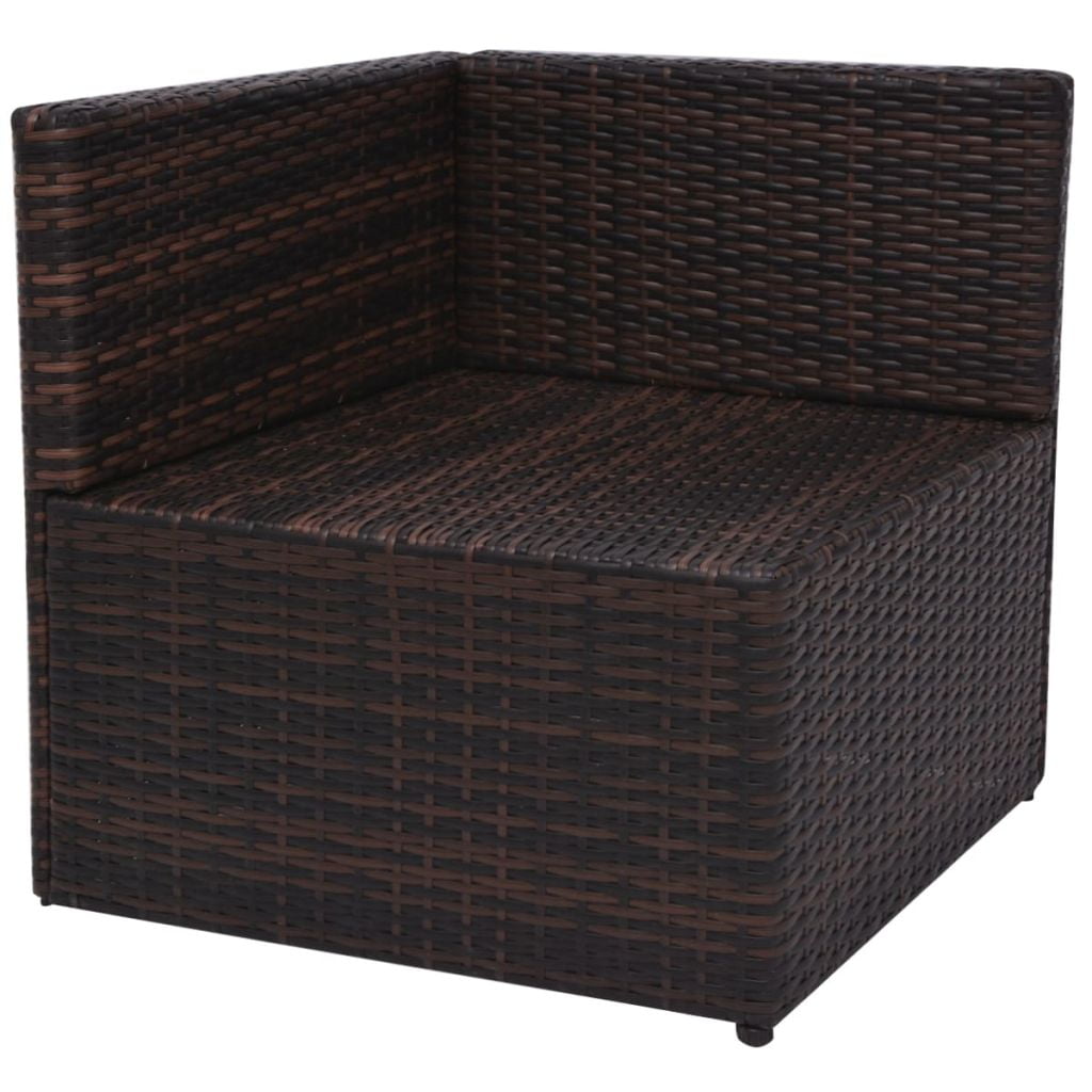Kepooman 5 Pcs Outdoor Patio Rattan Lounge Sofa Set with Cushions & Pillows, Brown Kepooman 5 Pcs Outdoor Patio Rattan Lounge Sofa Set with Cushions & Pillows, Brown