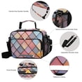 thumbnail image 3 of FORMRS Student Insulated Lunch Bag with Shoulder Strap Reusable Cooler Box for School, Pink Shimmering Pattern, 3 of 9