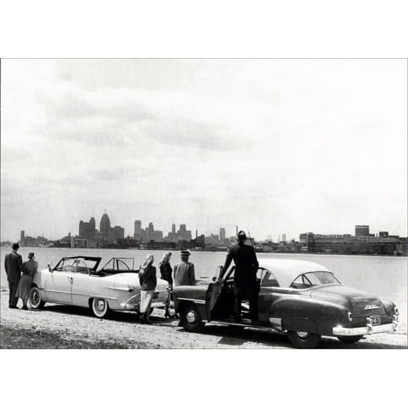 Avanti Press Detroit River And Skyline Historic Detroit Blank Note Card
