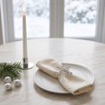 thumbnail image 5 of SLYNSHome Snowflake Metal Napkin Rings, Rhinestone Winter Table Napkin Holders, Gold And Silver Holiday Dinner Table Decor Accessories, 5 of 6