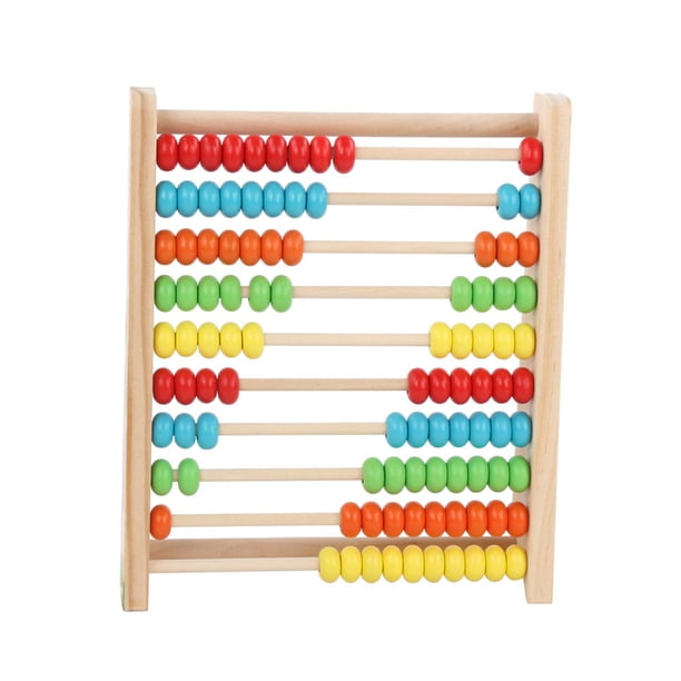 Ábaco de Madera para Niños, 10 Filas, Juegos de Matemáticas Montessori, Marco Clásico de Madera Y Números para Guardería, Regalos para Niños Y