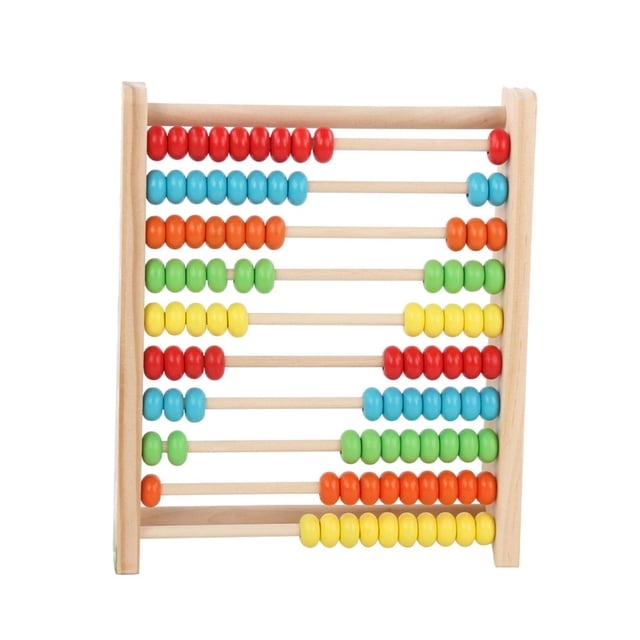 Ábaco de madera para niños, juguete para contar, marco educativo de números de conteo de madera de 10 filas para niños en edad preescolar