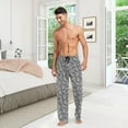 thumbnail image 7 of FREEAMG Gray Paws Pajama Pants for Men, Men's Separate Bottoms, Pure Cotton Comfortable Lounge Pants for Men（319）, 7 of 7