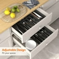 thumbnail image 4 of Lifewit Silverware Drawer Organizer Expandable Utensil Tray Adjustable Flatware, Plastic, Black, 4 of 10