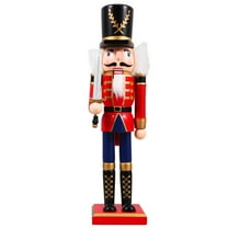 Gymnture christmas Nutcracker Ornament Xmas Nutcracker Decor Wooden Nutcracker Statue Christmas Table Decoration