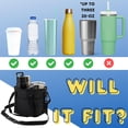 thumbnail image 5 of HUISZJ 4 Compartment Drink Bag, Water Bottle Carrier with Removable Divider, Adjustable Strap Carrier Bag for Family Sport Hiking, Black, 5 of 9