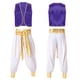 thumbnail image 3 of Disfraz de príncipe árabe para hombre, disfraz mítico de Aladino, Halloween, Carnaval, fiesta de Cosplay, chaleco con adornos de lentejuelas y pantalones con cinturón, 3 of 5