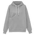 thumbnail image 6 of Mens Hoodies with Dog Pouch Fall Winter Warm Cute Plus Size Kangaroo Pouch Hoodies Casual Cozy Soft Pet Hooded Sweatshirt Light Gray M, 6 of 7
