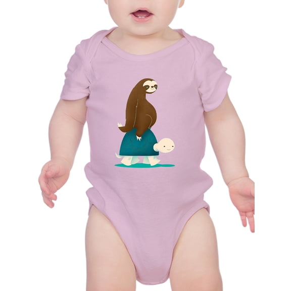 Image Conscious Hitchhiking Sloth Bodysuit Infant -Jay Fleck Designs, Unisex Regular Fit