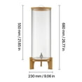 thumbnail image 6 of KFFKFF 3.5 Gallon Glass Beverage Dispenser with Wooden Stand, Stainless Steel Spigot, Ideal for Serving Drinks at Parties, 6 of 9