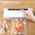 thumbnail image 2 of Food Vacuum Sealer Machine with 20 Bags, 75KPA Strong Suction, Dry/Wet Modes, Digital Timer, Compact & Easy to Use, Extends Freshness for Meat, Vegetables, Snacks, Home Kitchen Use, 2 of 7